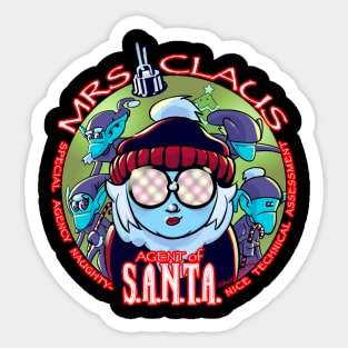 Mrs. Claus and the Agents Of SANTA! Sticker